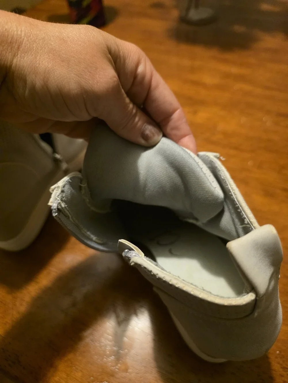 CCOCCI Light Gray Perforated Wedge Sneaker Booties